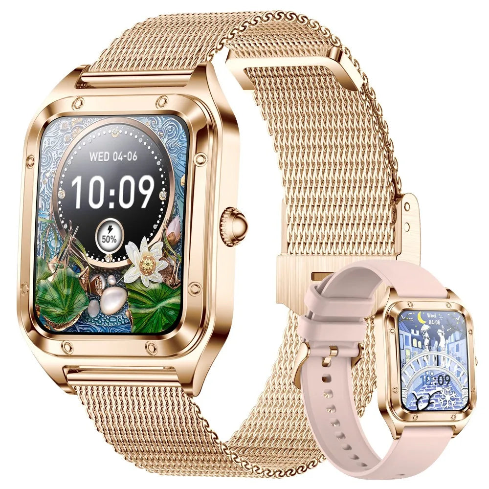 LIGE Smart Watch Woman Sport Fitnes AI Voice Control Full Touch Bracelet Bluetooth Call Waterproof For Fashion Ladies Smartwatch