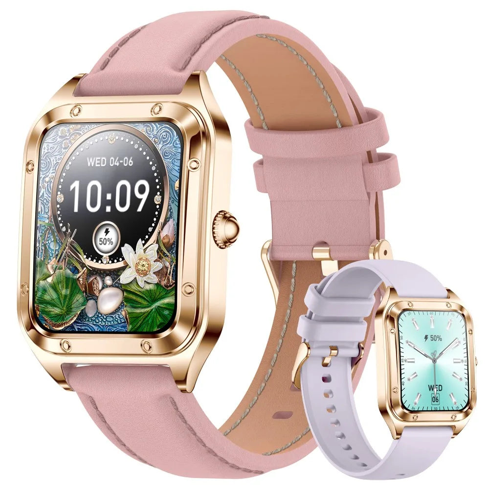 LIGE Smart Watch Woman Sport Fitnes AI Voice Control Full Touch Bracelet Bluetooth Call Waterproof For Fashion Ladies Smartwatch