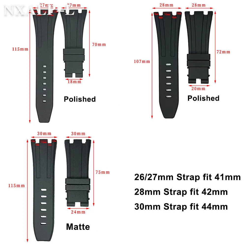 Rubber Silicone Watch Band 26mm 27mm 28mm 30mm for AP Royal Oak Offshore 15400 26470 15703 Strap for GA2100 Bracelet Accessories
