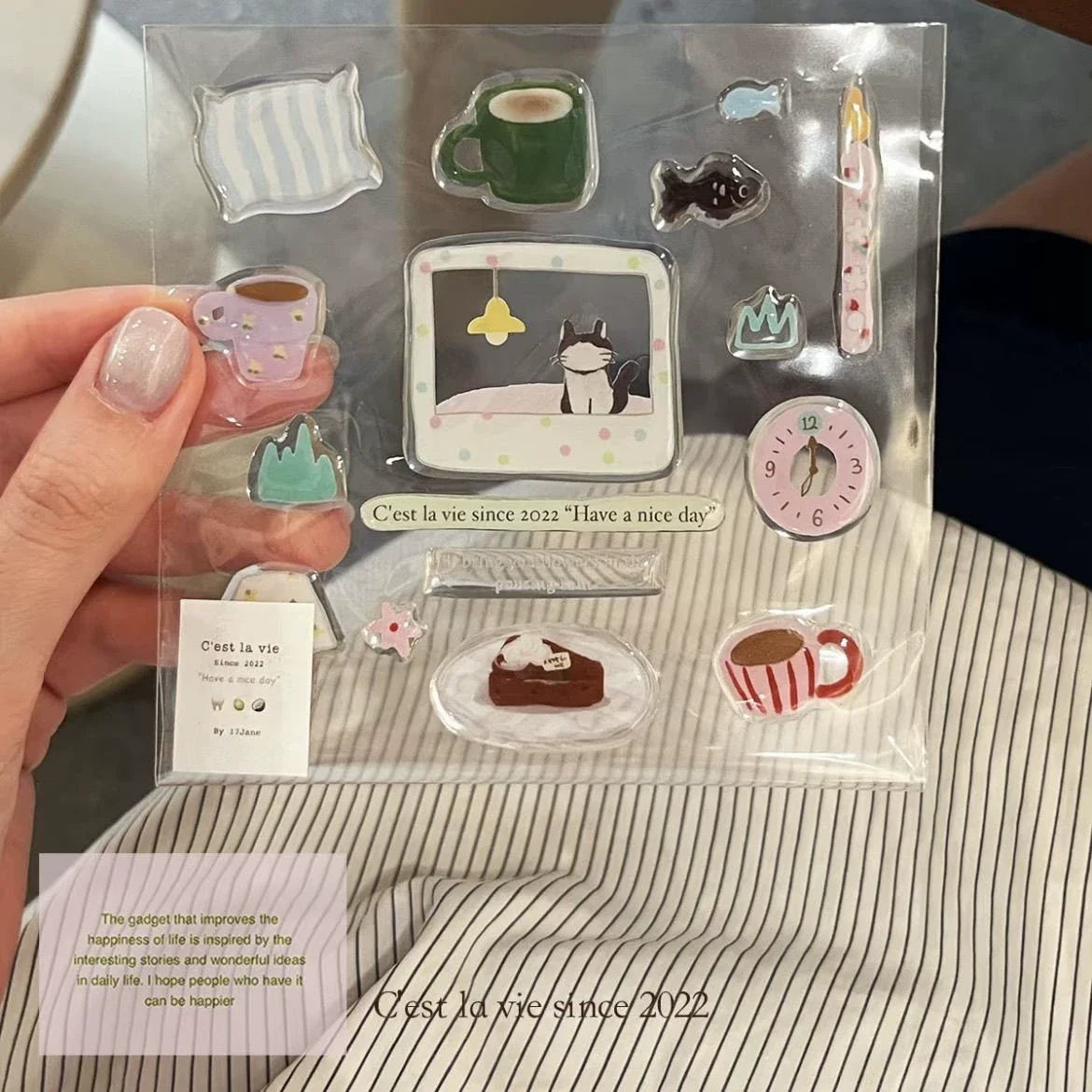 Cute Cartoon Bird Cake 3D Jelly Stickers Epoxy Resin Relief Decal DIY Waterproof Lovely Decoration for Phone Case Tablet Laptops