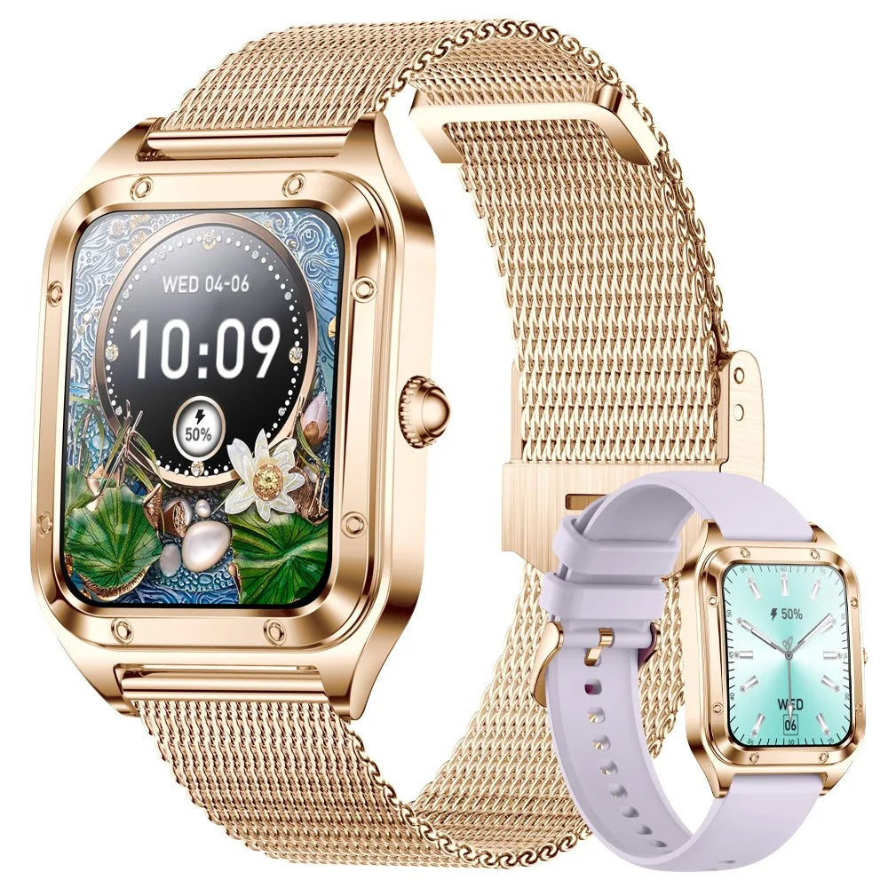 LIGE Smart Watch Woman Sport Fitnes AI Voice Control Full Touch Bracelet Bluetooth Call Waterproof For Fashion Ladies Smartwatch
