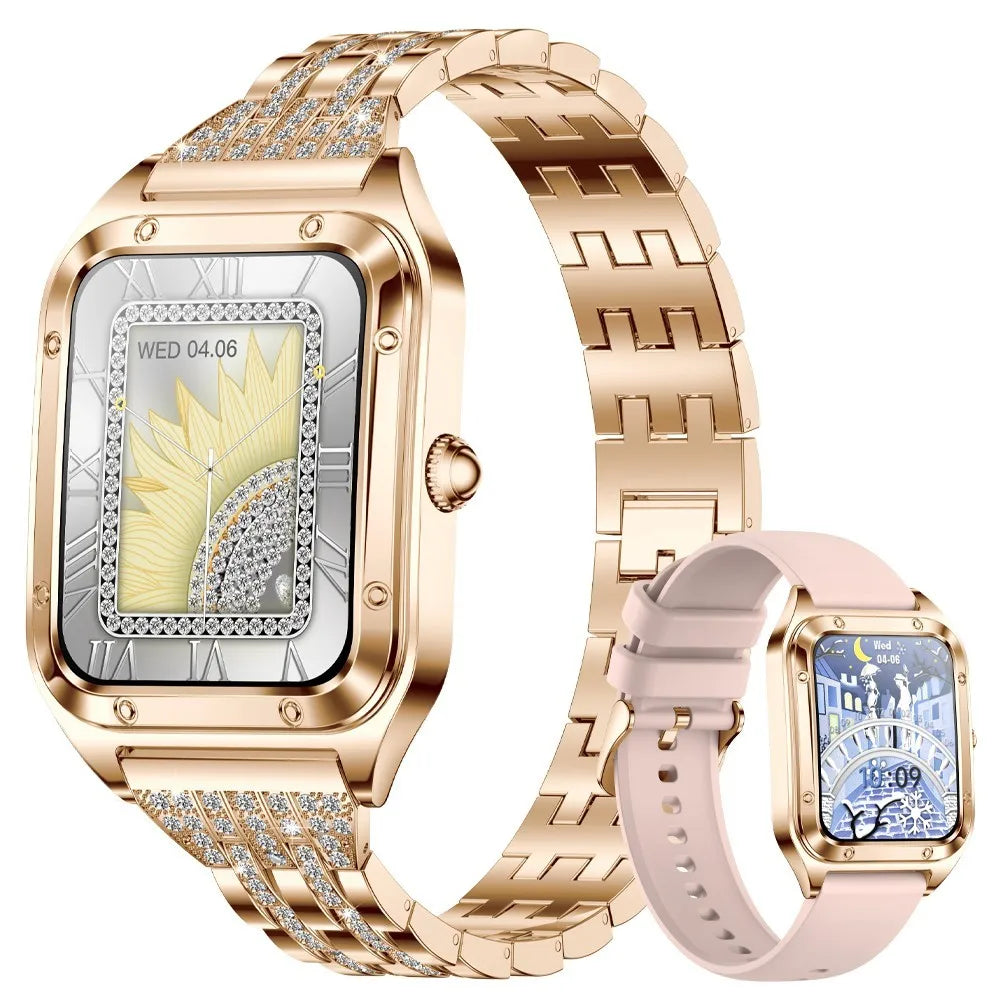 LIGE Smart Watch Woman Sport Fitnes AI Voice Control Full Touch Bracelet Bluetooth Call Waterproof For Fashion Ladies Smartwatch