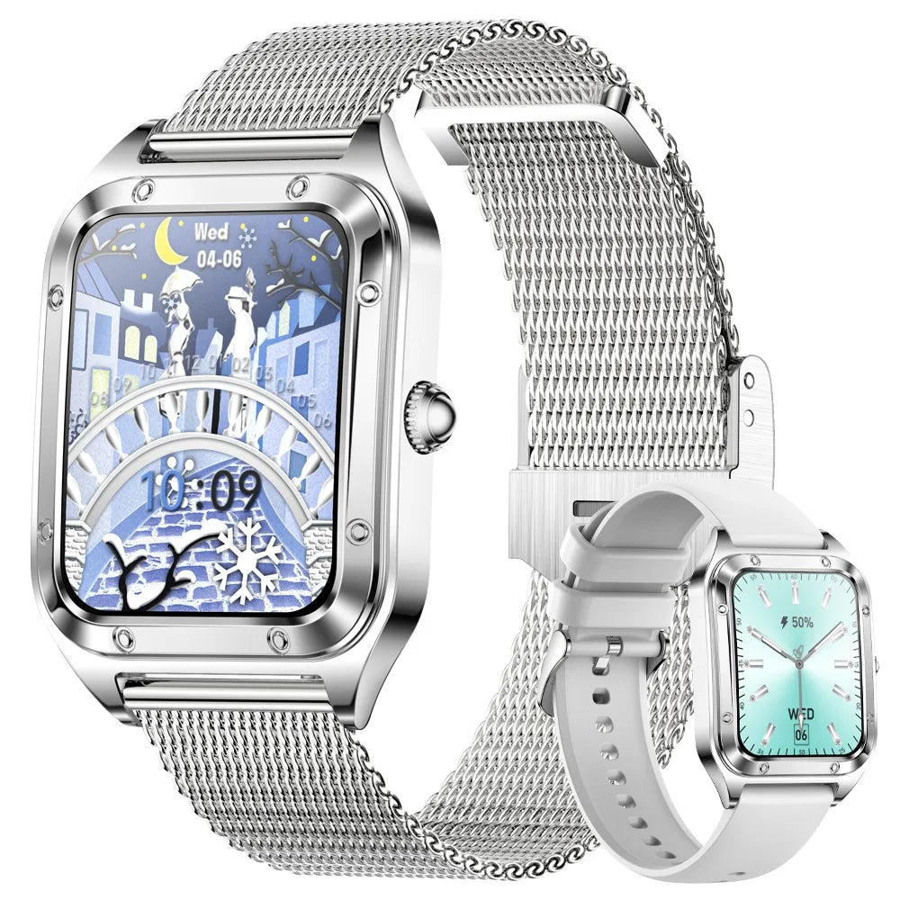 LIGE Smart Watch Woman Sport Fitnes AI Voice Control Full Touch Bracelet Bluetooth Call Waterproof For Fashion Ladies Smartwatch