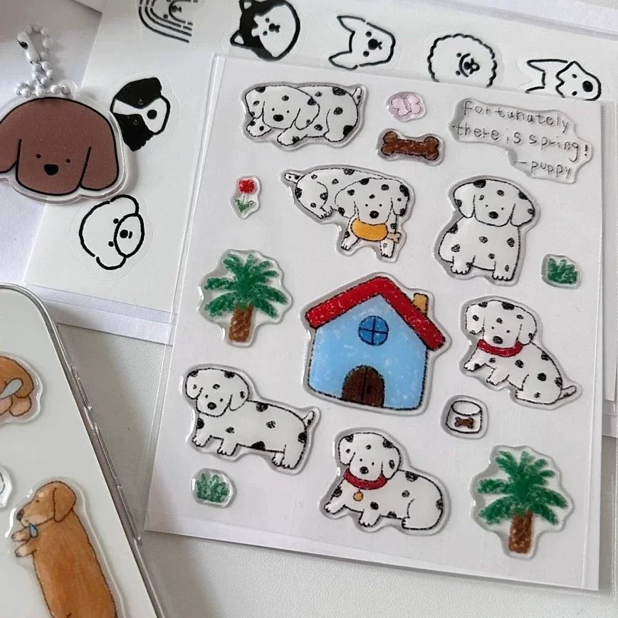 Cute Cartoon Bird Cake 3D Jelly Stickers Epoxy Resin Relief Decal DIY Waterproof Lovely Decoration for Phone Case Tablet Laptops
