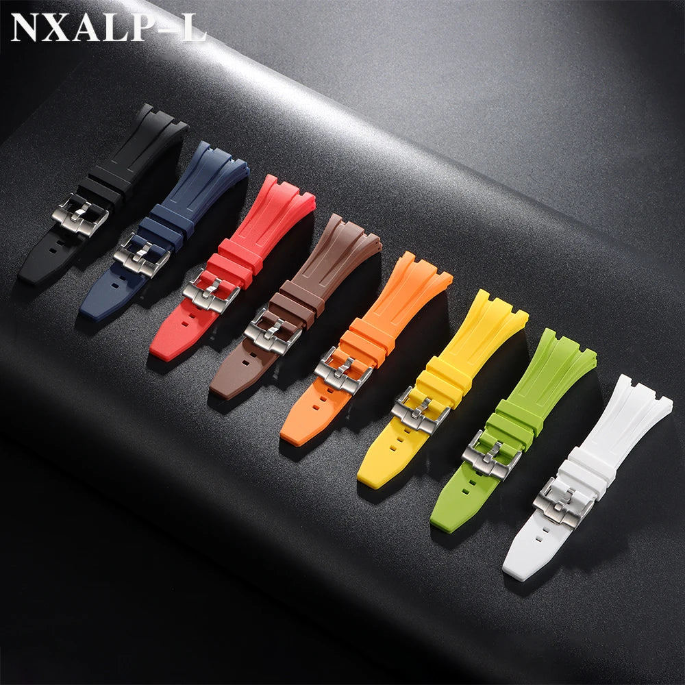 Rubber Silicone Watch Band 26mm 27mm 28mm 30mm for AP Royal Oak Offshore 15400 26470 15703 Strap for GA2100 Bracelet Accessories
