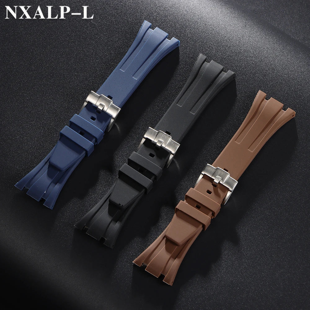 Rubber Silicone Watch Band 26mm 27mm 28mm 30mm for AP Royal Oak Offshore 15400 26470 15703 Strap for GA2100 Bracelet Accessories