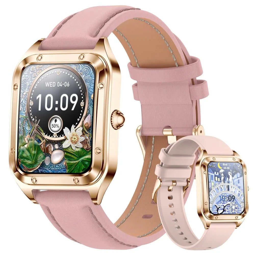 LIGE Smart Watch Woman Sport Fitnes AI Voice Control Full Touch Bracelet Bluetooth Call Waterproof For Fashion Ladies Smartwatch