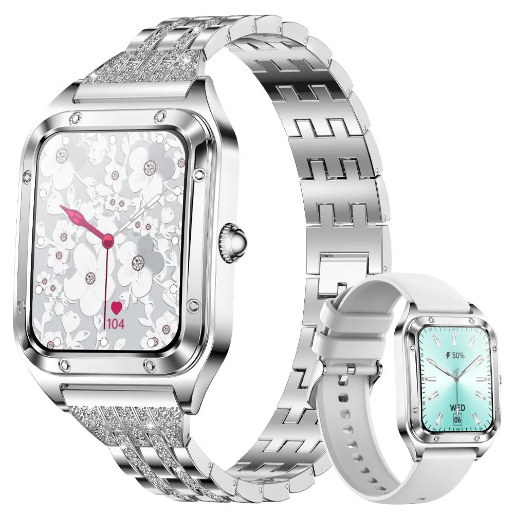 LIGE Smart Watch Woman Sport Fitnes AI Voice Control Full Touch Bracelet Bluetooth Call Waterproof For Fashion Ladies Smartwatch