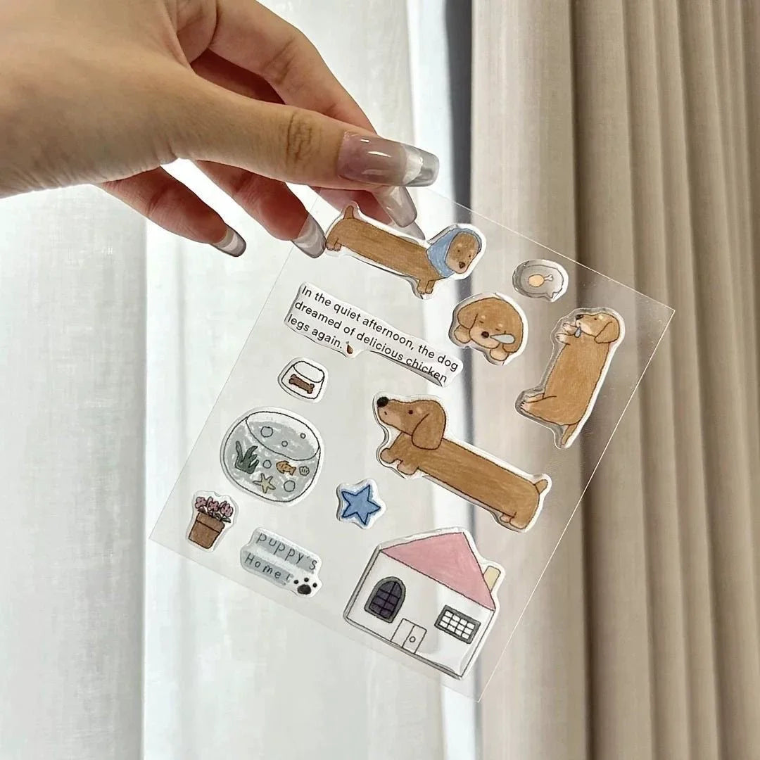 Cute Cartoon Bird Cake 3D Jelly Stickers Epoxy Resin Relief Decal DIY Waterproof Lovely Decoration for Phone Case Tablet Laptops