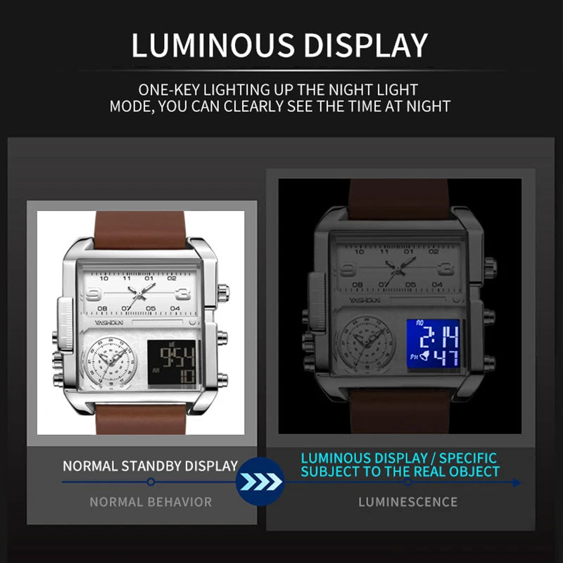 Men's Sports Watch Top Luxury Brand Military Digital Watch Men's Multi functional Quartz Sports Watch